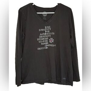 Life Is Good Black Long Sleeve Tee